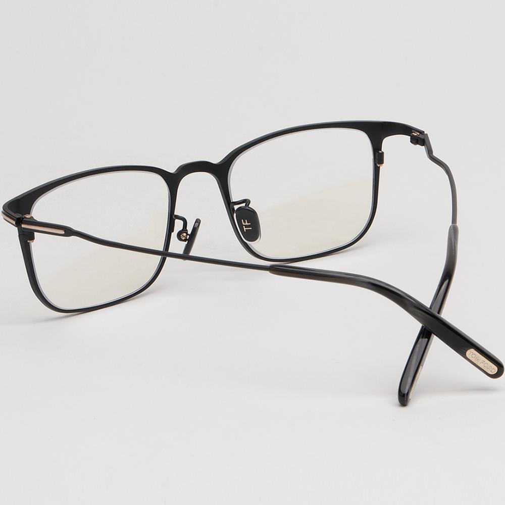 TOM FORD Black Titanium Blue Light Blocking Square Eyeglasses Frame TF5929DB 005