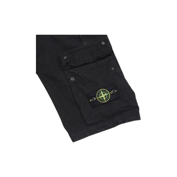 STONE ISLAND Old Effect Cargo Bermuda Shorts Black Men’s
