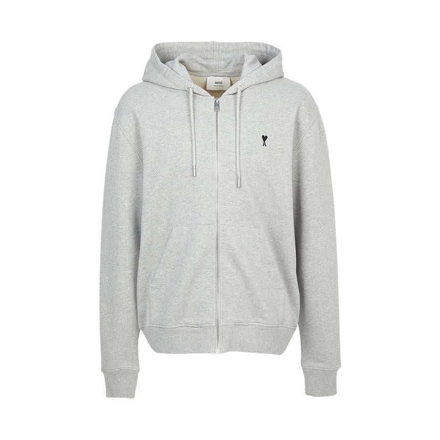 AMI Men’s Hooded Zip-Up Cardigan HSW765 730 0951