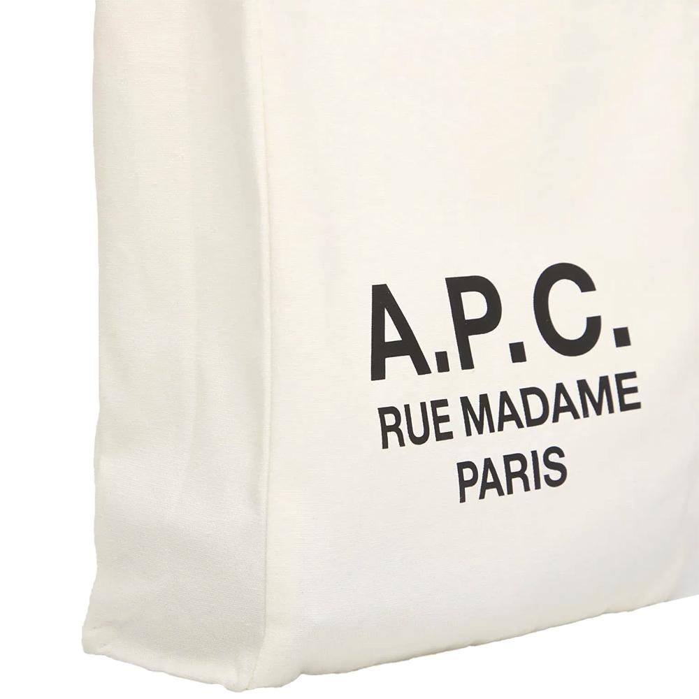 A.P.C. White LOU RUE Small Tote Bag M67065 AAD
