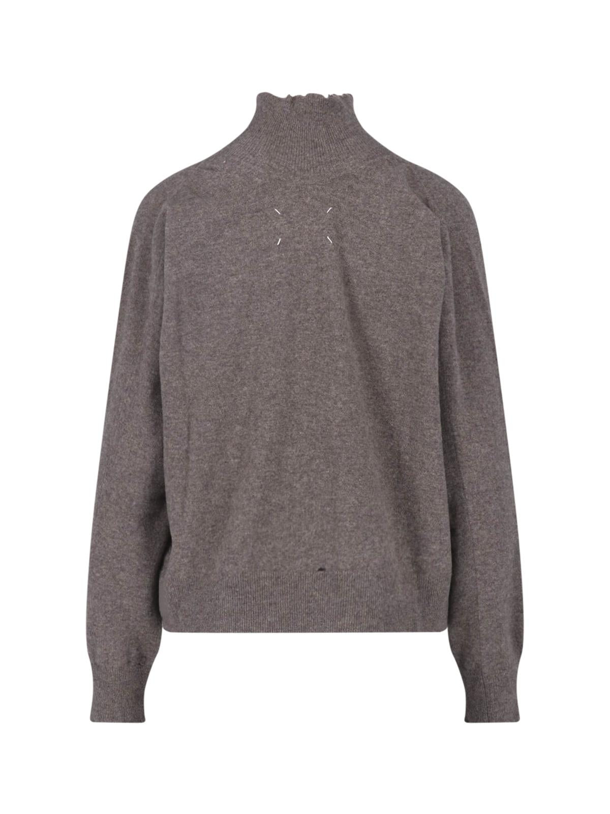 Maison Margiela Black Wool Turtleneck Knit Sweater