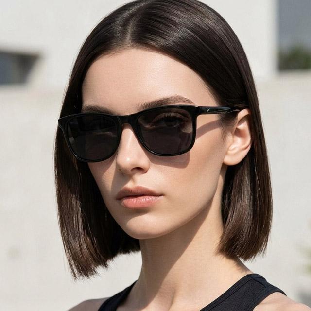 Nike Black Square Acetate Sunglasses Unisex EV1199 001
