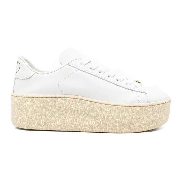 VALENTINO Rockstud Low-Top Leather Sneakers White Women