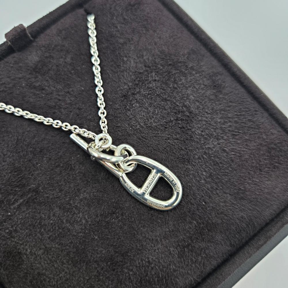 HERMES Chaine d’Ancre Silver Pendant Necklace H104141B00