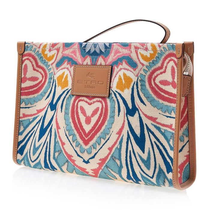 Etro Leather Toiletry Clutch Bag Black Women’s