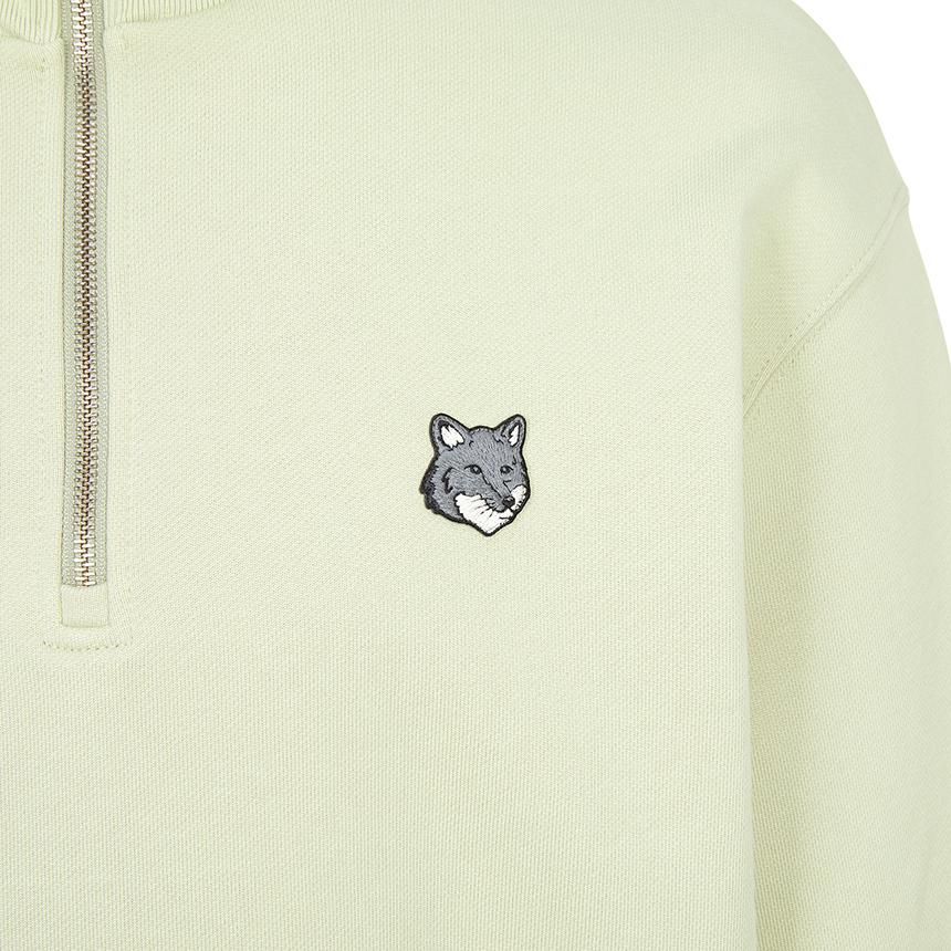 Maison Kitsune Fox Head Half-Zip Sweatshirt Men’s Navy Cotto PM00305 KM0341 P129
