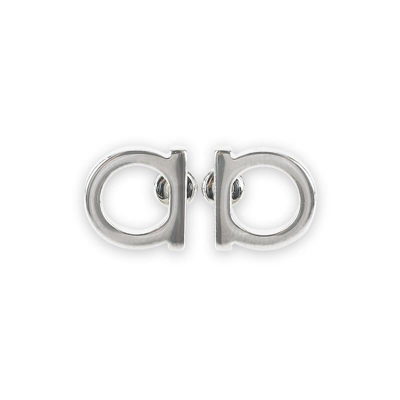 Ferragamo Women’s Gancini Palladium Silver Earrings
