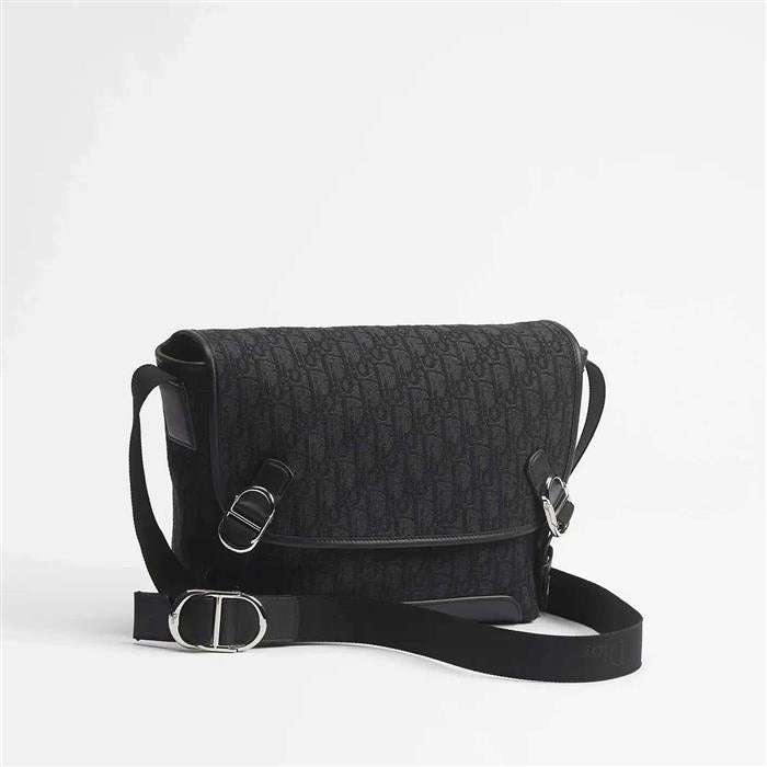 DIOR Jet Flap Messenger Bag Small Blue Crossbody