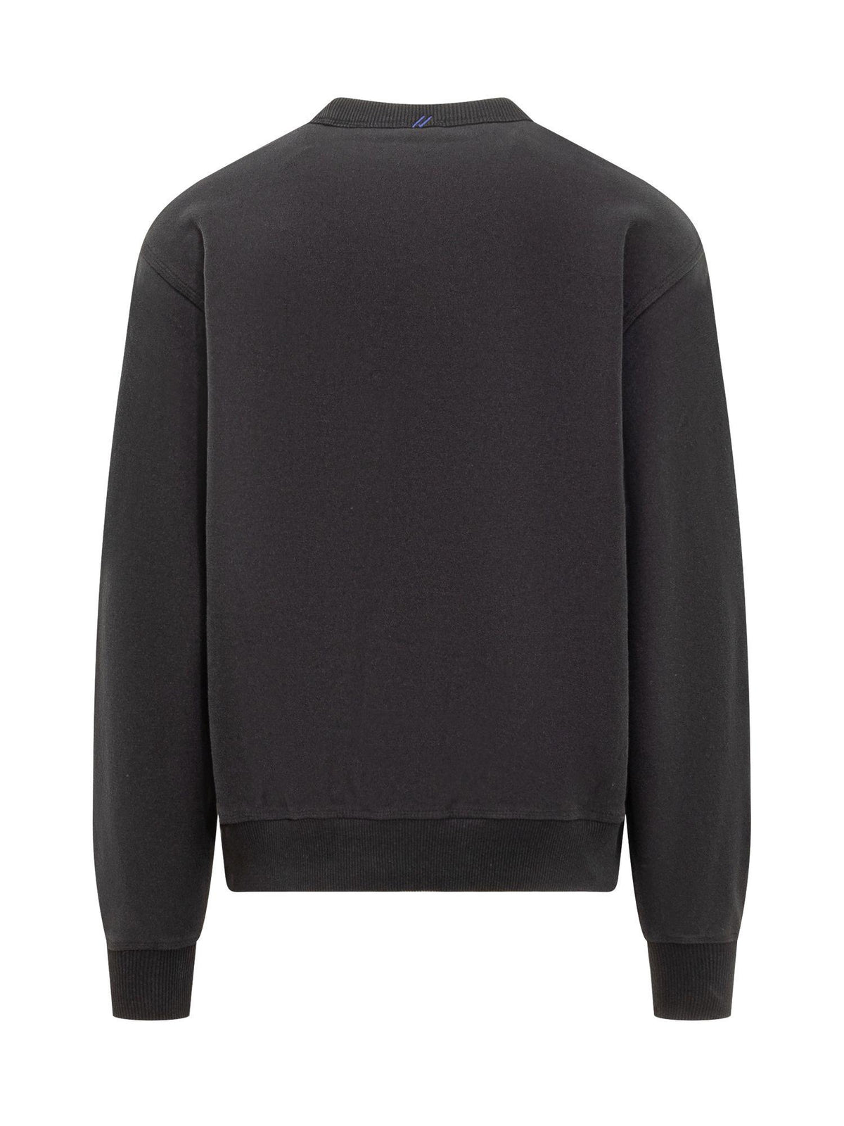 BURBERRY Black Cotton Logo Sweatshirt for Men