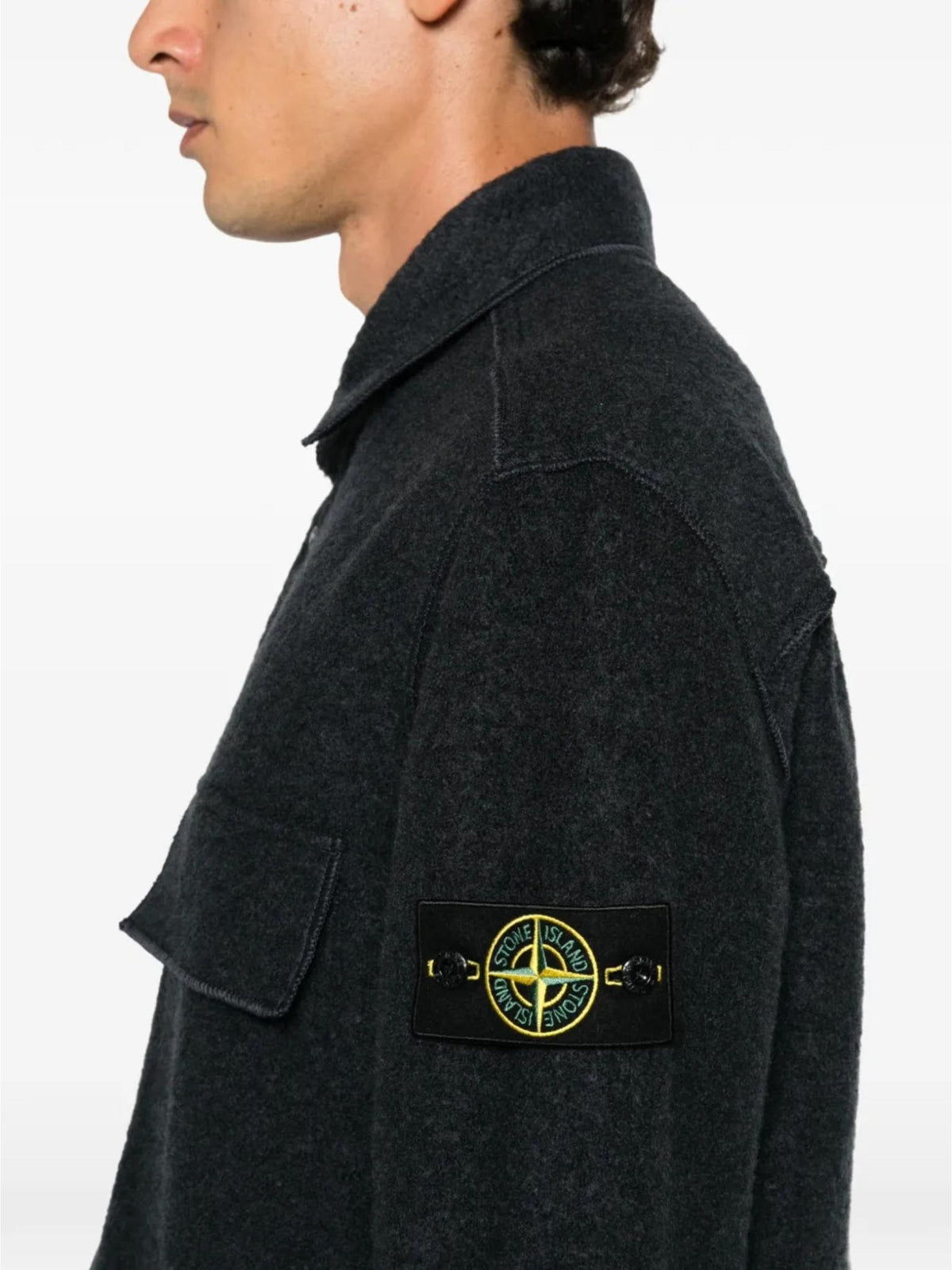 STONE ISLAND Black Casual Jacket