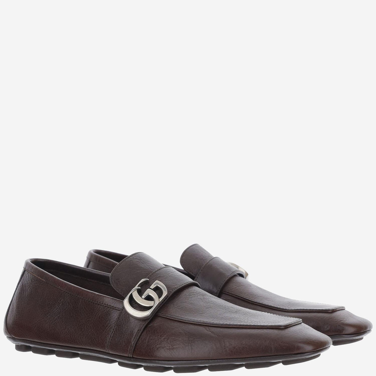 GUCCI Leather Loafers Men’s Brown