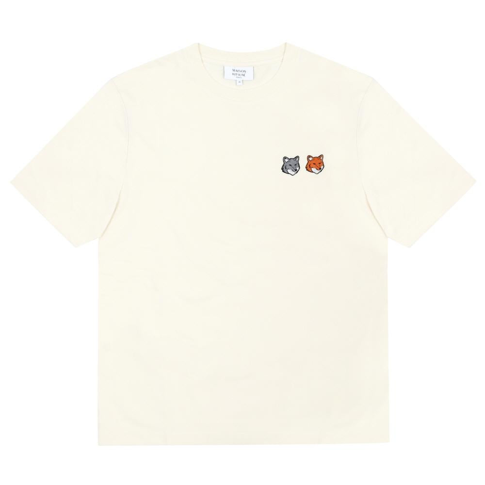 Maison Kitsune Double Fox Head Short Sleeve T-Shirt for Men