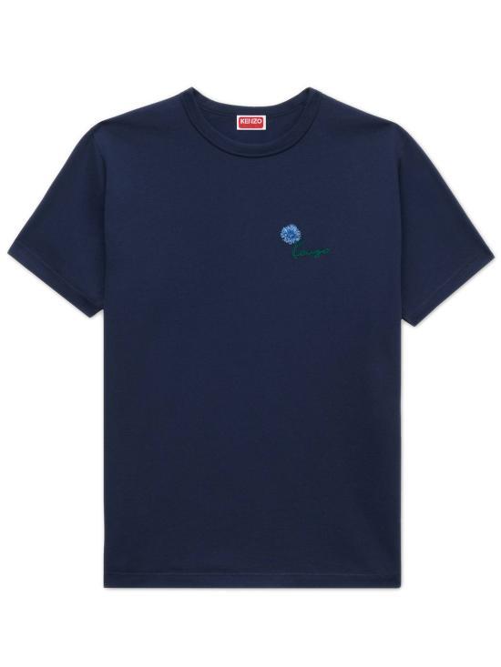 KENZO Short Sleeve T-Shirt Men’s Black Cotton FG6 5TS162 4SG 79 BLUE BLACK DOM