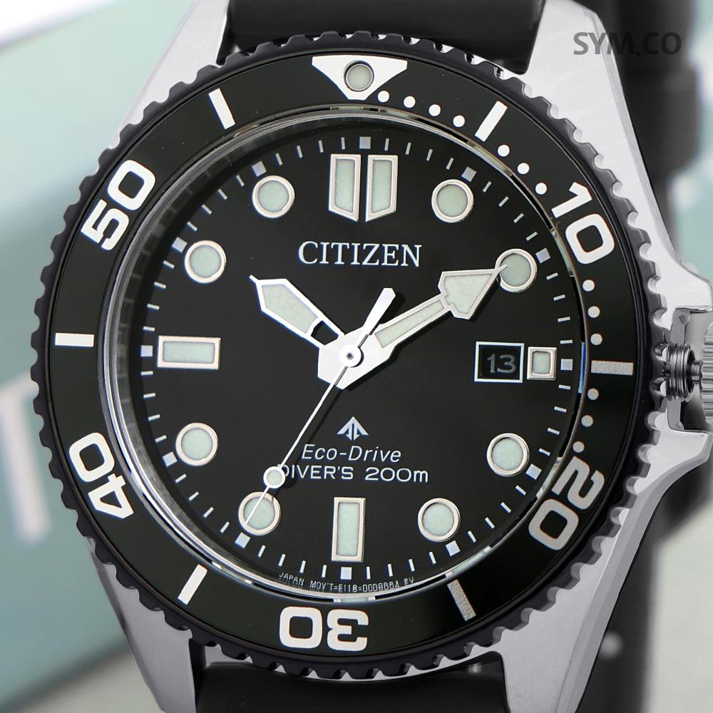 CITIZEN Promaster Diver Marine Series Men’s Rubber Watch Black BN0266 07E