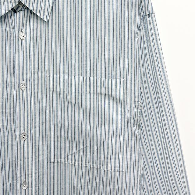 WOOYOUNGMI Striped Long-Sleeve Shirt with Back Logo W261SH07 827L