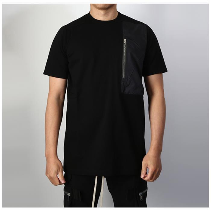 Rick Owens Black Zip Pocket Short Sleeve T-Shirt