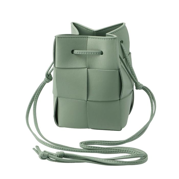 Bottega Veneta Cassette Crossbody Bag Green Leather Shoulder Bag