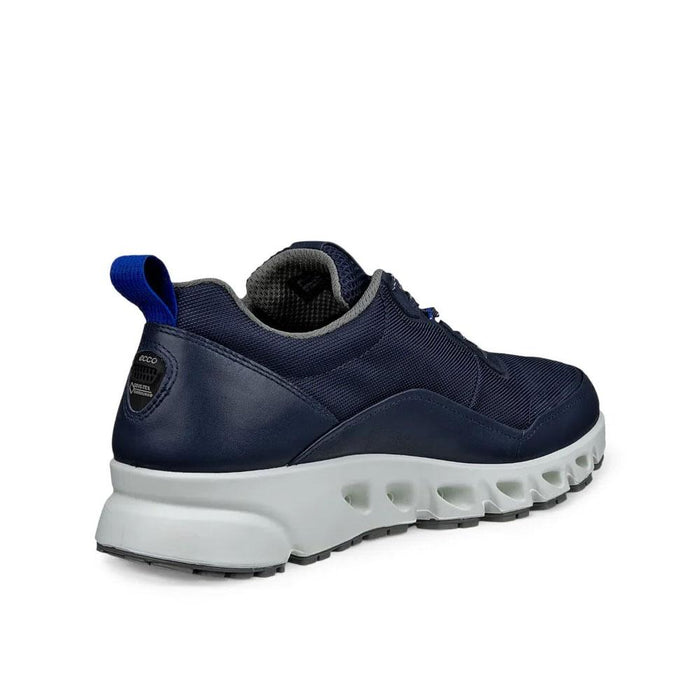 ecco Multivent Navy Leather Low-Top Sneakers for Men