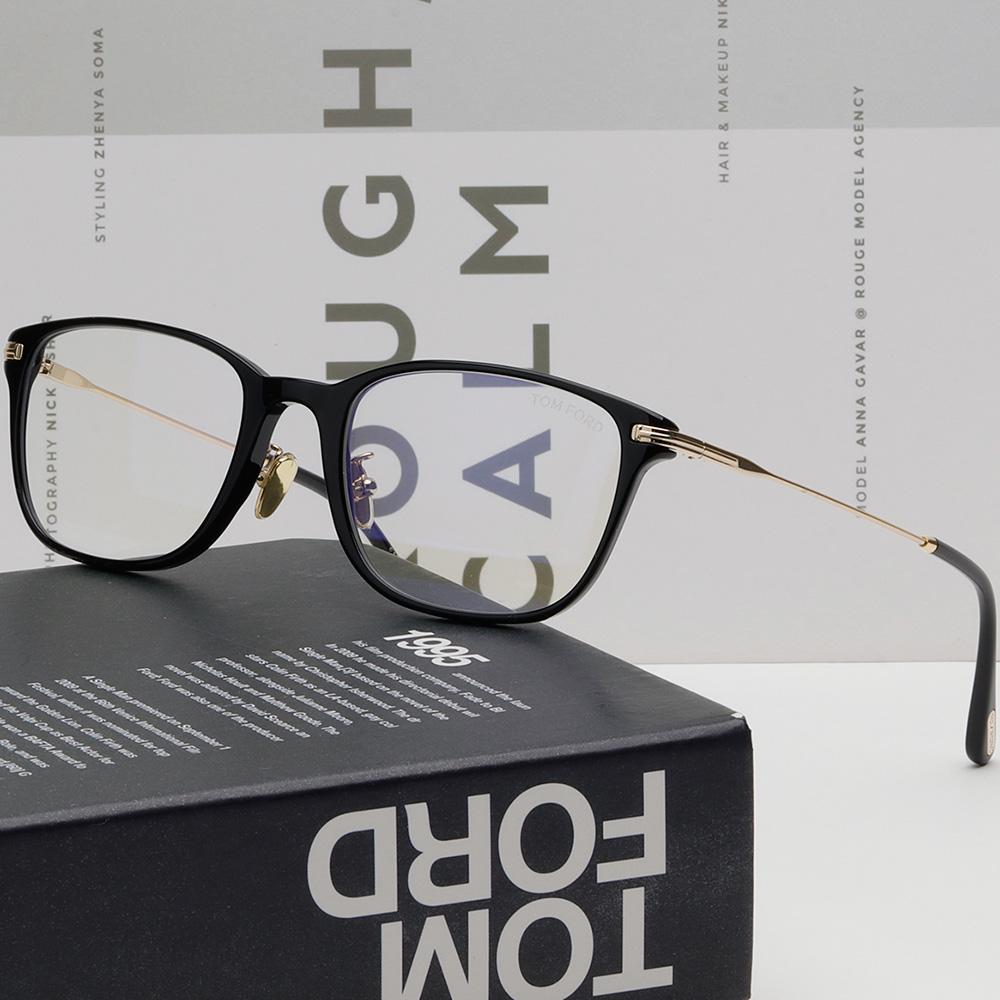 TOM FORD Blue Light Blocking Acetate Eyeglasses Asian Fit Unisex TF5715DB 005