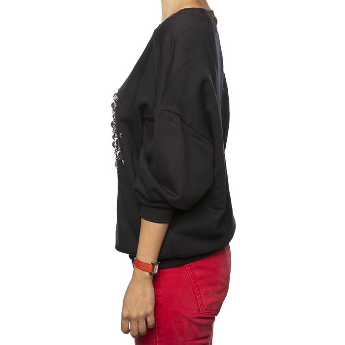 Saint Laurent Women Jewelry Pattern Black Sweatshirt