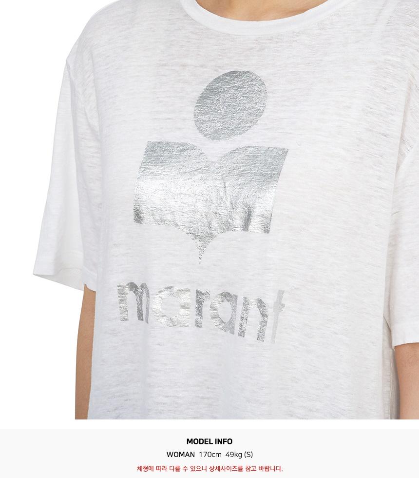 Isabel Marant Zewel Womens Short Sleeve T-Shirt TS0001FB A1N10E 20WH