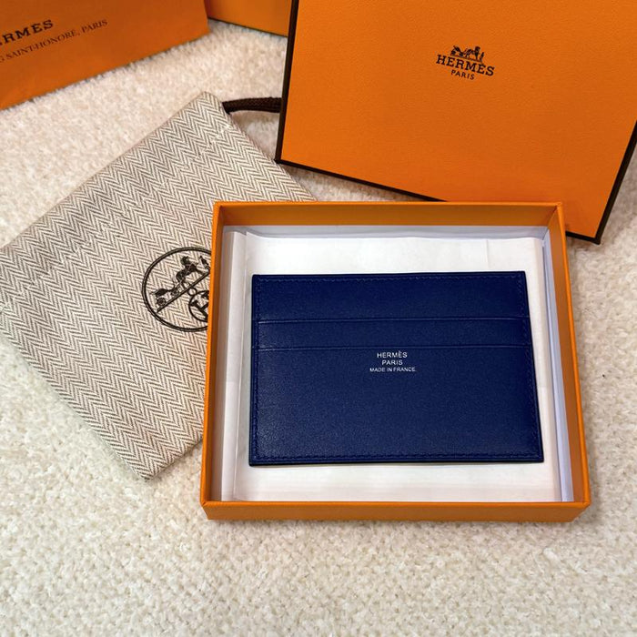 HERMES Rodeo Green Leather Card Holder Wallet Unisex