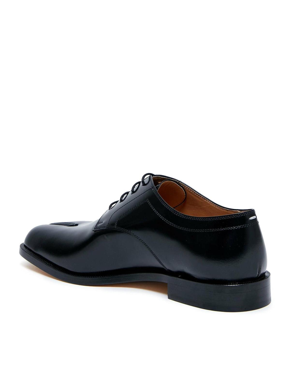 Maison Margiela Black Leather Derby Shoes for Men