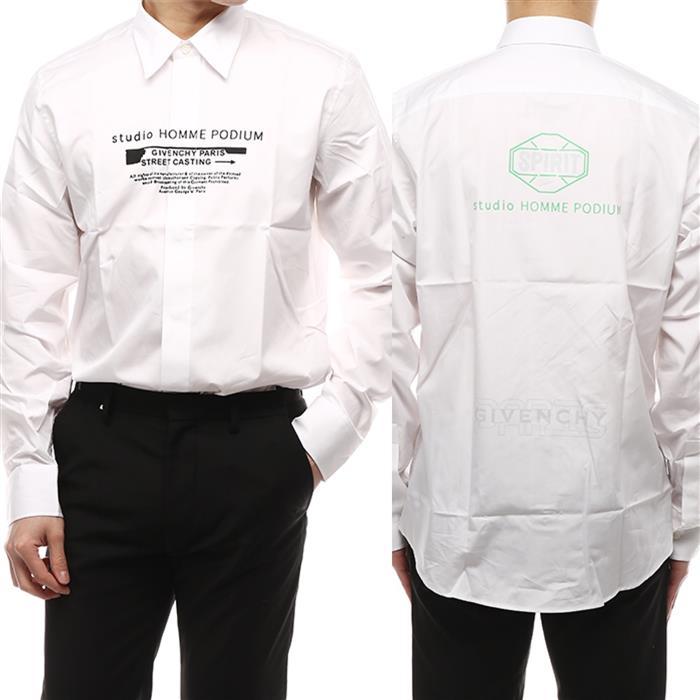 GIVENCHY Studio Print Oversized Long Sleeve Shirt for Men BM60F610 9F 100
