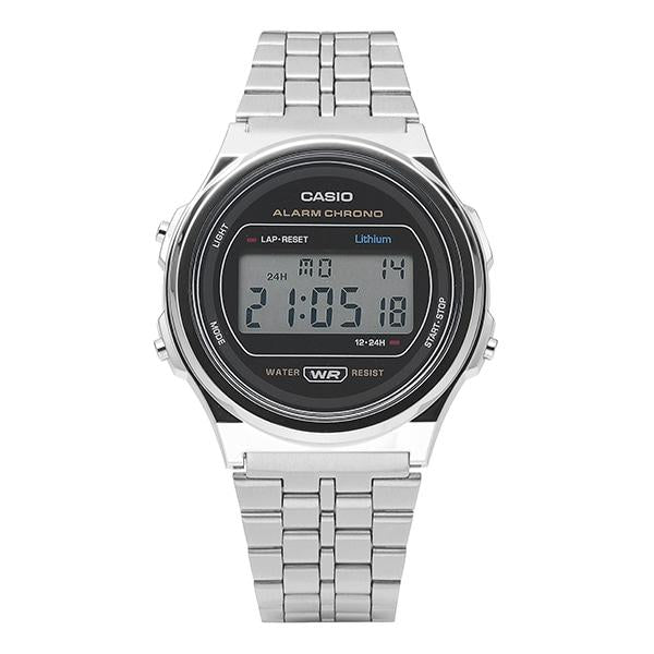 Casio Silver Metal Unisex Watch A171WE 1ADF