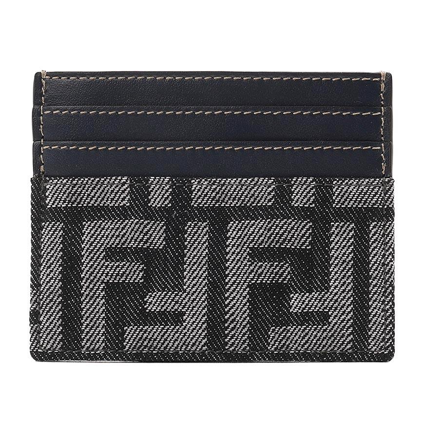 FENDI Women’s Baguette Leather Card Holder Wallet White