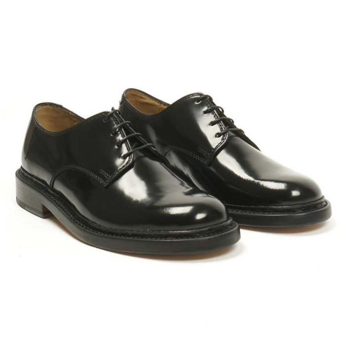 OUR LEGACY Black Leather Uniform Parade Derby Shoes for Men