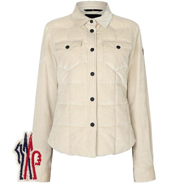 Moncler Light Beige Corduroy Goose Down Jacket 1G00006 598US 21I
