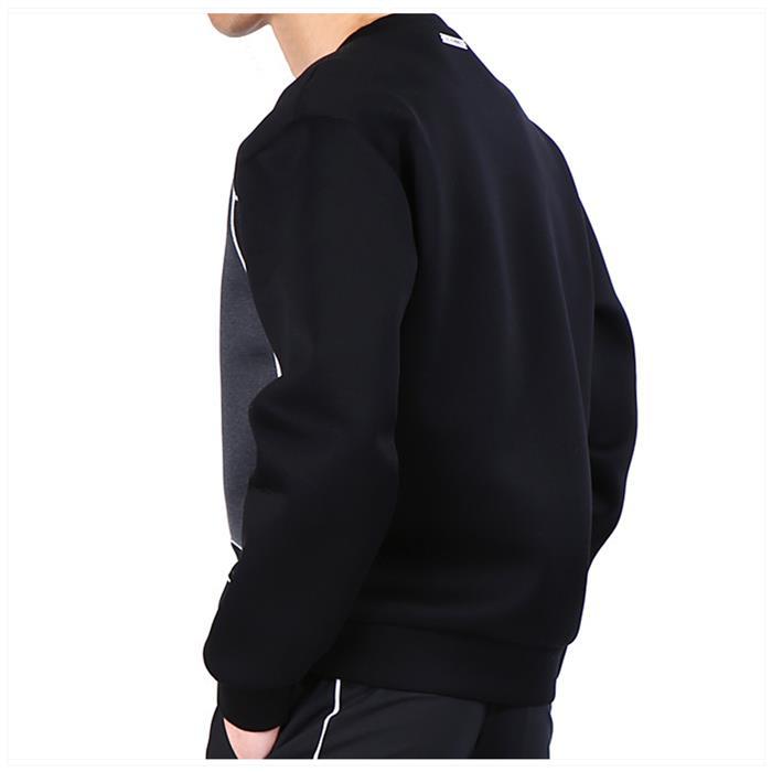 Les Hommes Black Cotton Crewneck Sweatshirt for Men