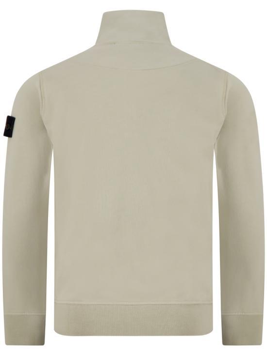 STONE ISLAND Organic Cotton Fleece Regular Fit Half Zip Sweatshirt L2S15 610007