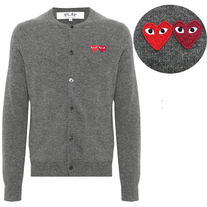 Comme des Garcons Double Heart Wool Cardigan Women’s Black