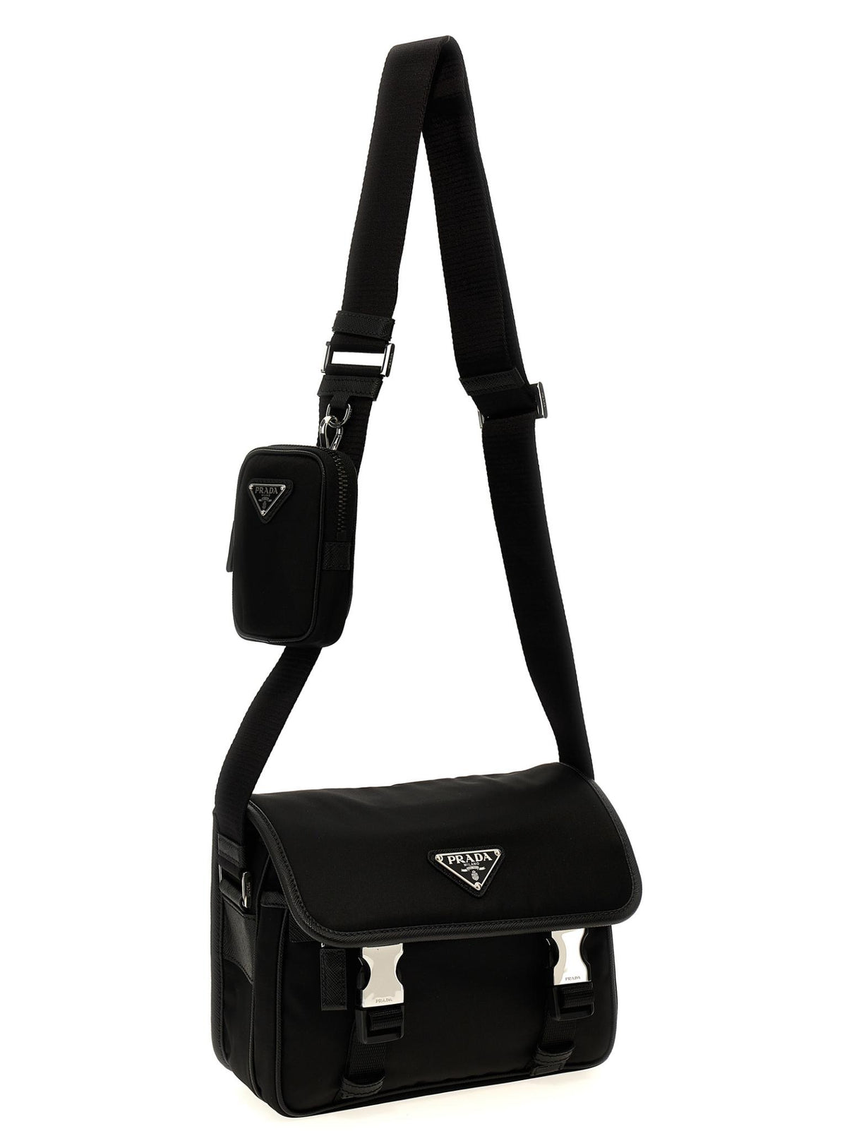 PRADA Black Nylon Crossbody Bag