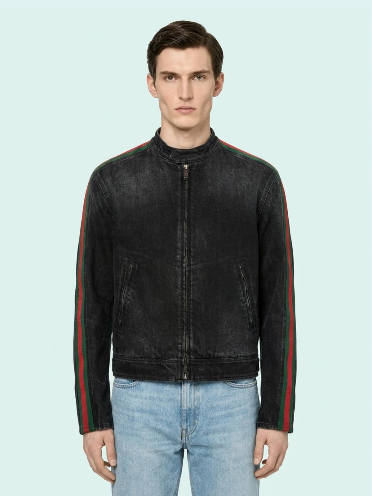 GUCCI Black Denim Jacket Men