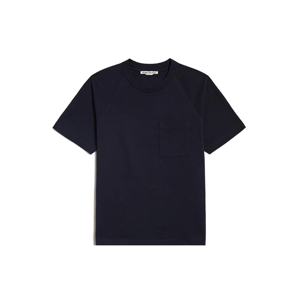 Acne Studios Navy Blue Anniversary Back Logo Patch Pocket T-Shirt