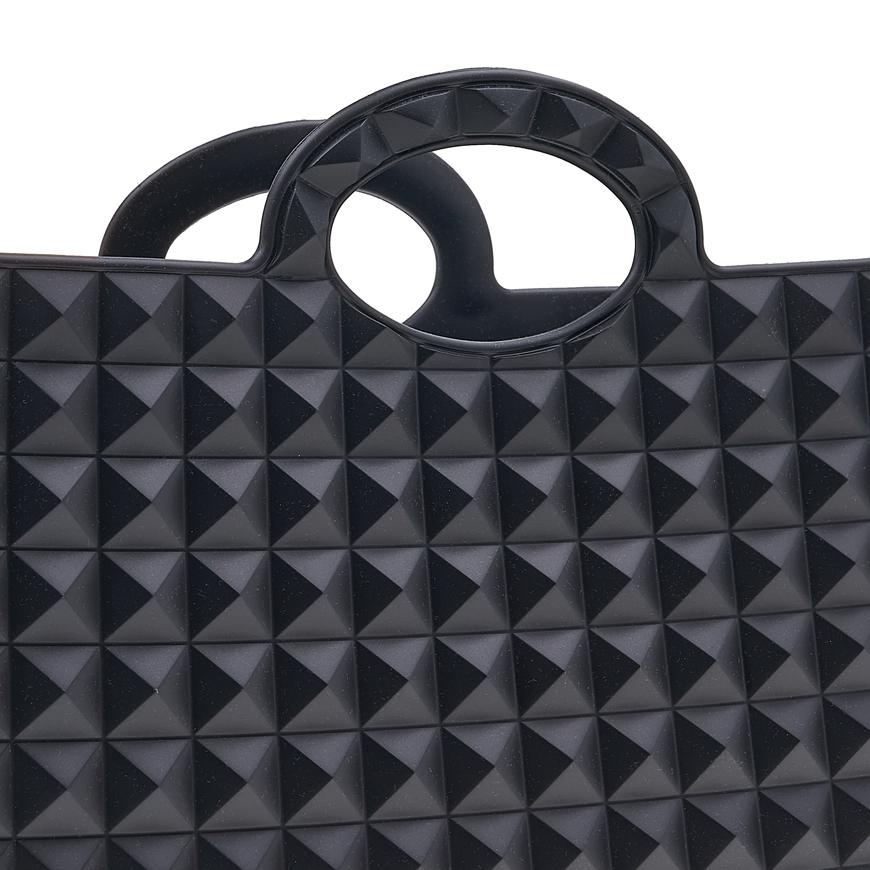 VALENTINO Garavani Unisex Le Troisième Studded Tote Bag Black Leather