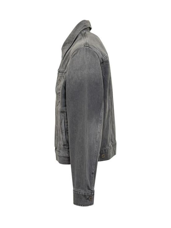Marine Serre Dark Grey Denim Jacket MJA063 BCDEN 0006