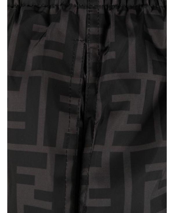FENDI Technical Fabric Swim Shorts FF Logo Men’s Swimwear