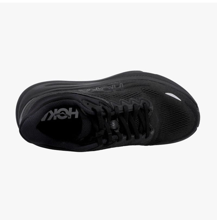 HOKA Black Leather High Top Sneakers Women
