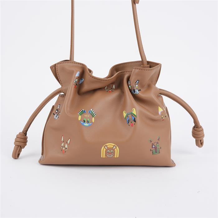 LOEWE Cats Mini Flamenco Leather Clutch Bag