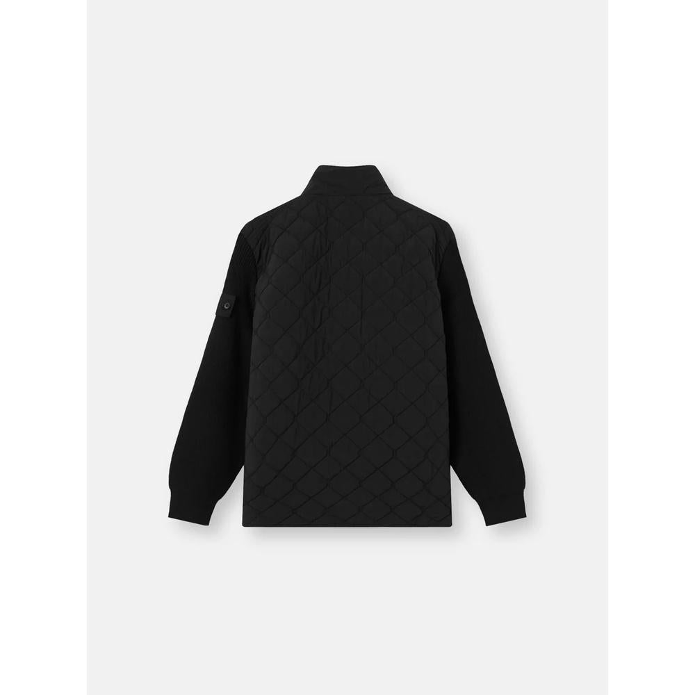 STONE ISLAND Ghost Piece Men's Knit Padded Jacket Black