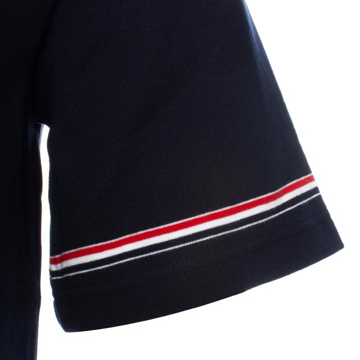 THOM BROWNE Men’s Cotton Rugby Short Sleeve T-Shirt Navy