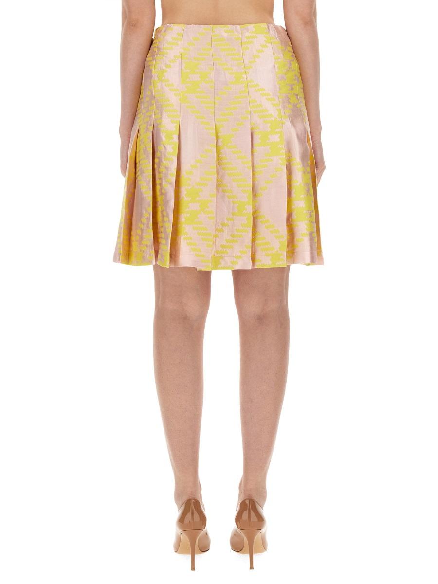 BURBERRY Black Wool Mini Skirt