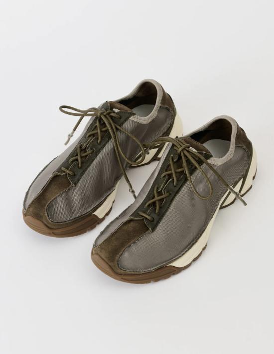 OUR LEGACY White Leather Low-Top Sneakers A2267KS SILVERGREEN CHROMATIC DOM