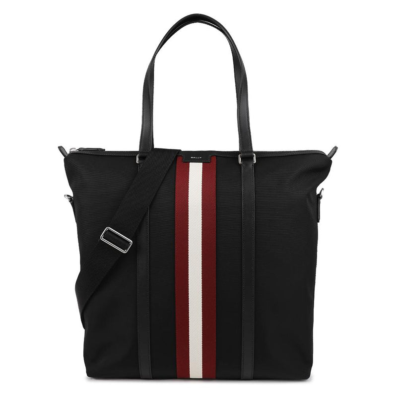 BALLY Code Nylon Tote Bag Black MAE04N NY286 U901P