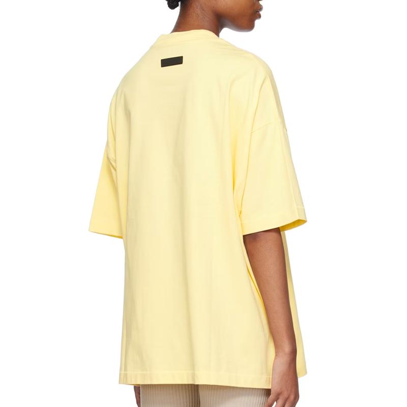 Fear of God Essentials Logo Patch Canary T-Shirt