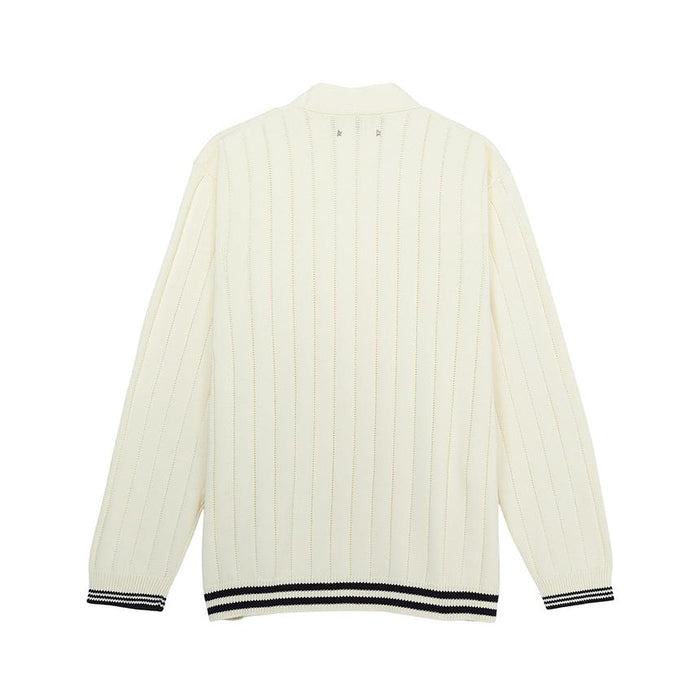 GOLDEN GOOSE Men’s Knit Cardigan Ivory Wool Blend